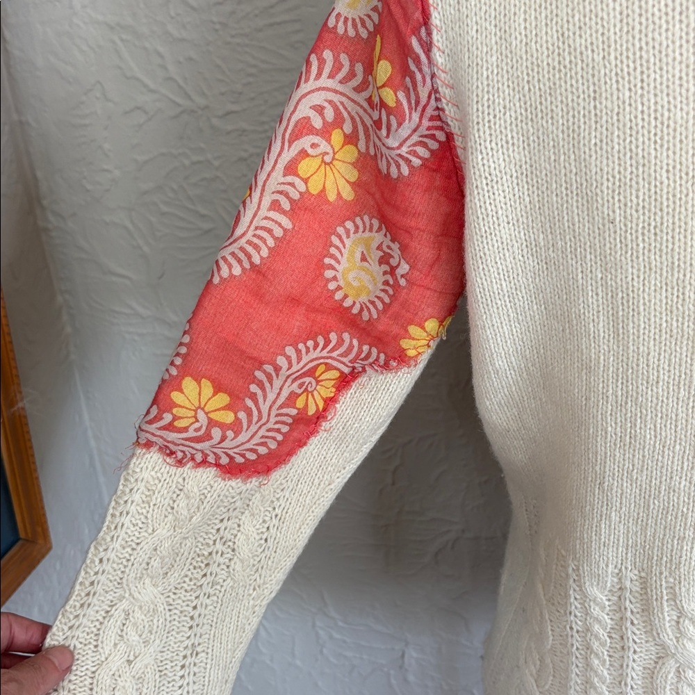 Free People Wool Blend Patchwork Cardigan - image 6